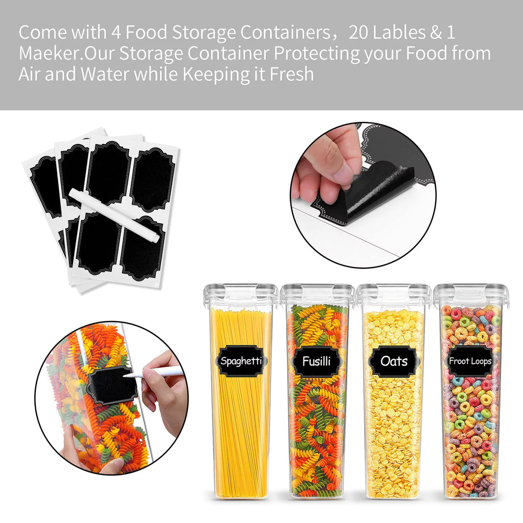 Airtight 4 PCS 2.8L BPA Free Food Storage Containers with Lids B236443