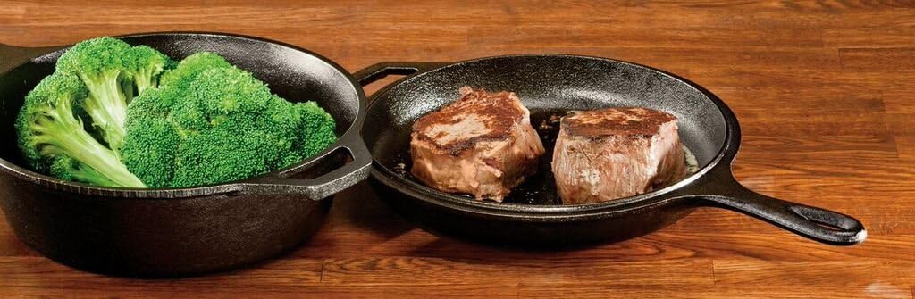 10.25 Black Cast Iron Combo Cooker Pack of 2 O10750