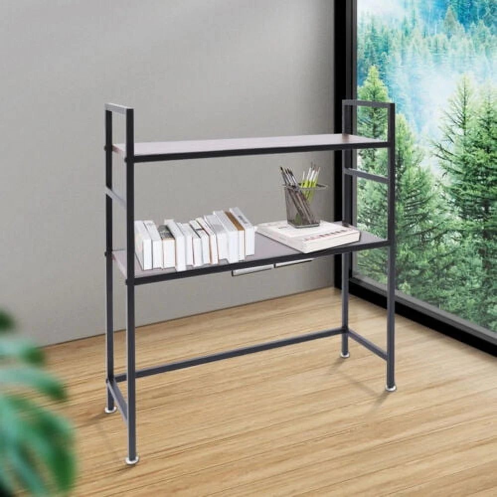 Wood Countertop Hutch Bookshelf 2PCS B380