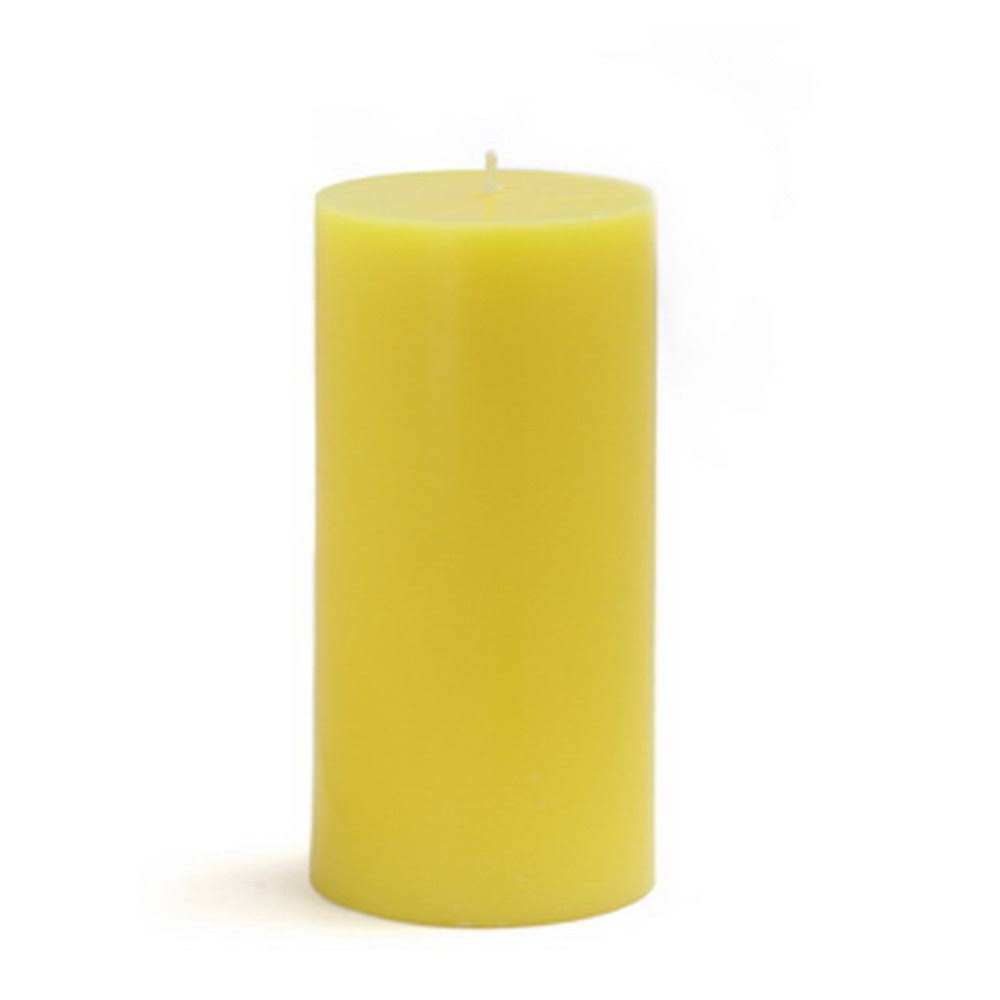 Yellow Citronella Pillar Candle W664776