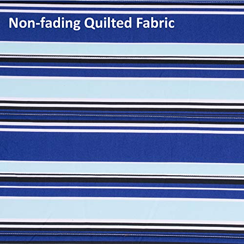 Blue Stripes Double Hammock with Spreader Bar E6910