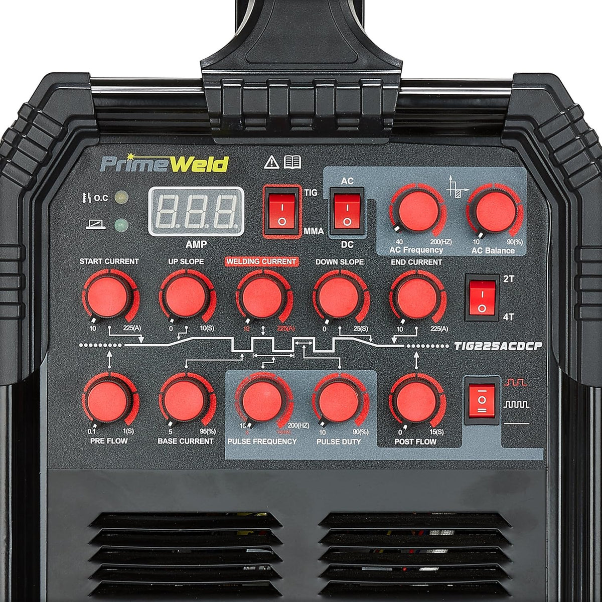 225 Amp AC DC Tig/Stick Welder with Pulse Torch and Cable X829