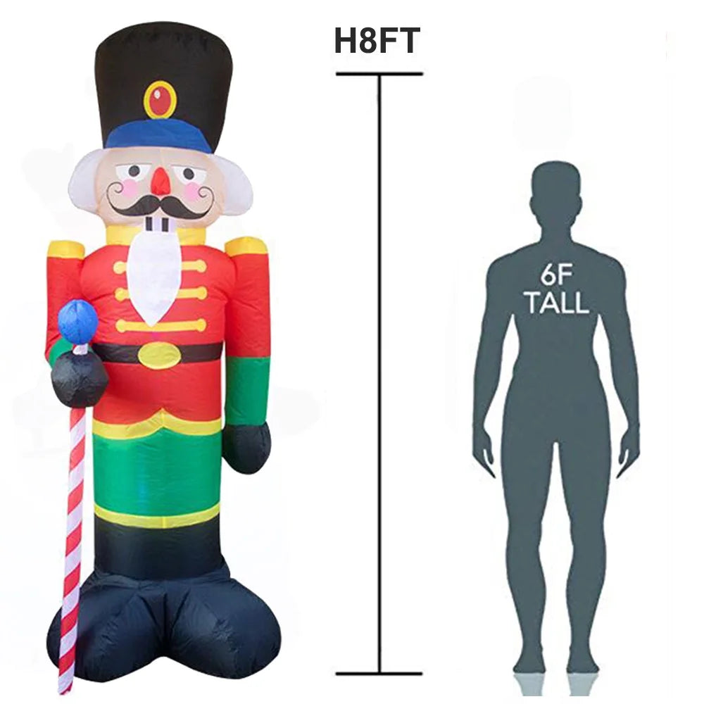 8 Ft Nutcracker Christmas Inflatable Yard Decoration J472572