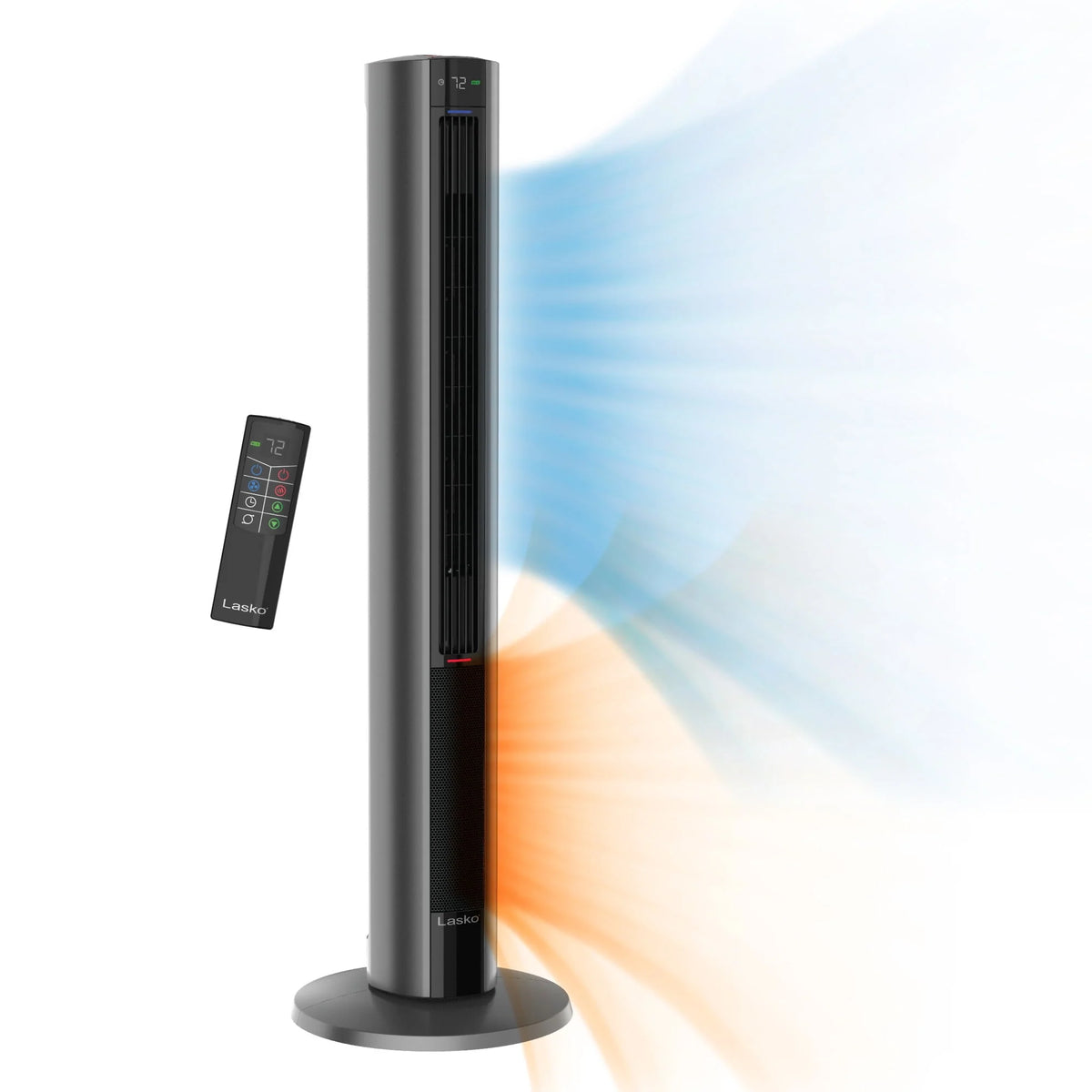 1500W Oscillating Tower Fan & Space Heater with Remote, Black W94635