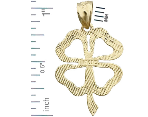 14K Gold Four Leaf Clover Charm G6158