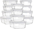 24 Piece Glass Food Storage Containers with Lids B7091