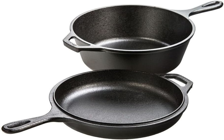 10.25 Black Cast Iron Combo Cooker Pack of 2 O10750