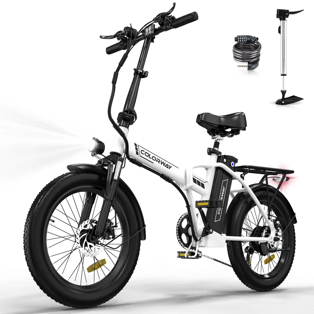 20"x3.0 Fat Tire Electric Bicycle with 500W/36V/12Ah Battery, Shimano 7-Speed L34281