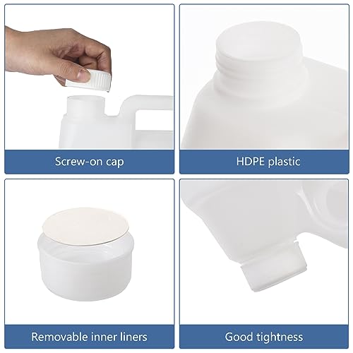 2.5 Gallon Clear Plastic HDPE Jugs with Lids Q394