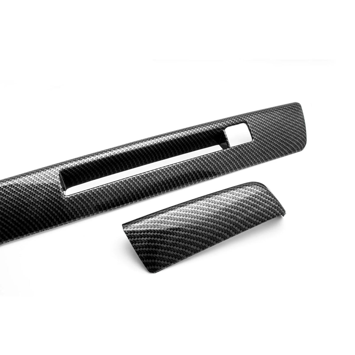 2pcs ABS Carbon Fiber Dashboard Console Panel Cover Trim E27877