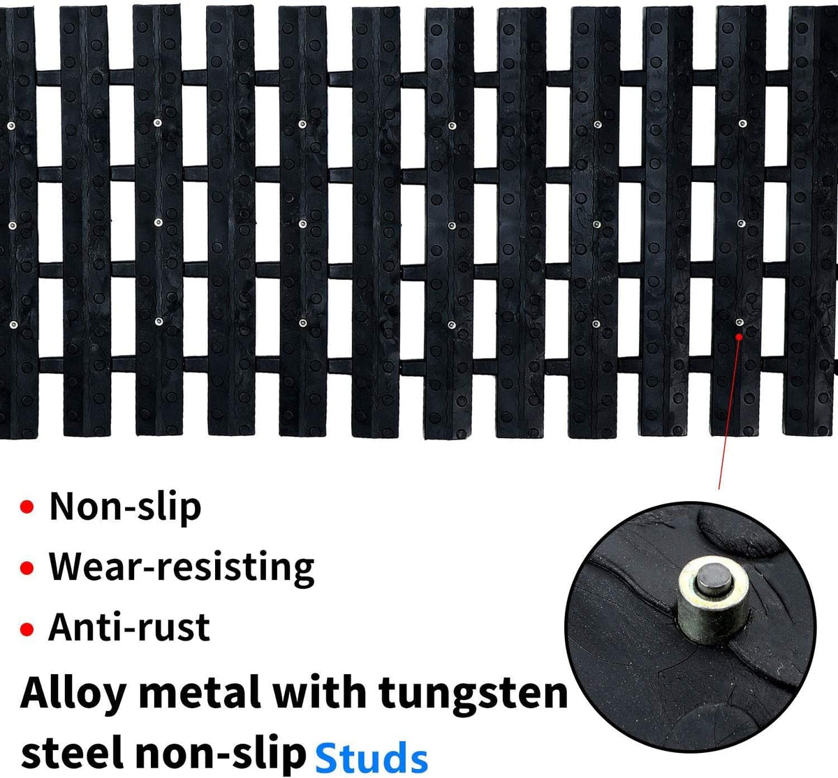 Tire Traction Mats Portable for Snow Ice Mud and Sand 2PCS 27.6in M458