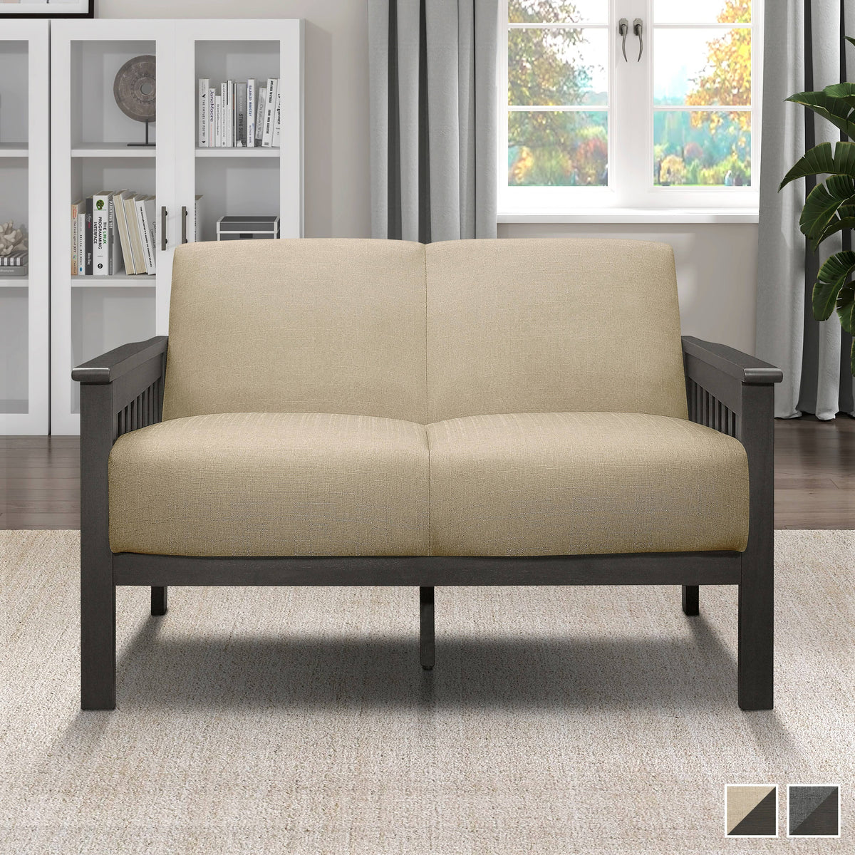 Light Brown Loveseat I926652
