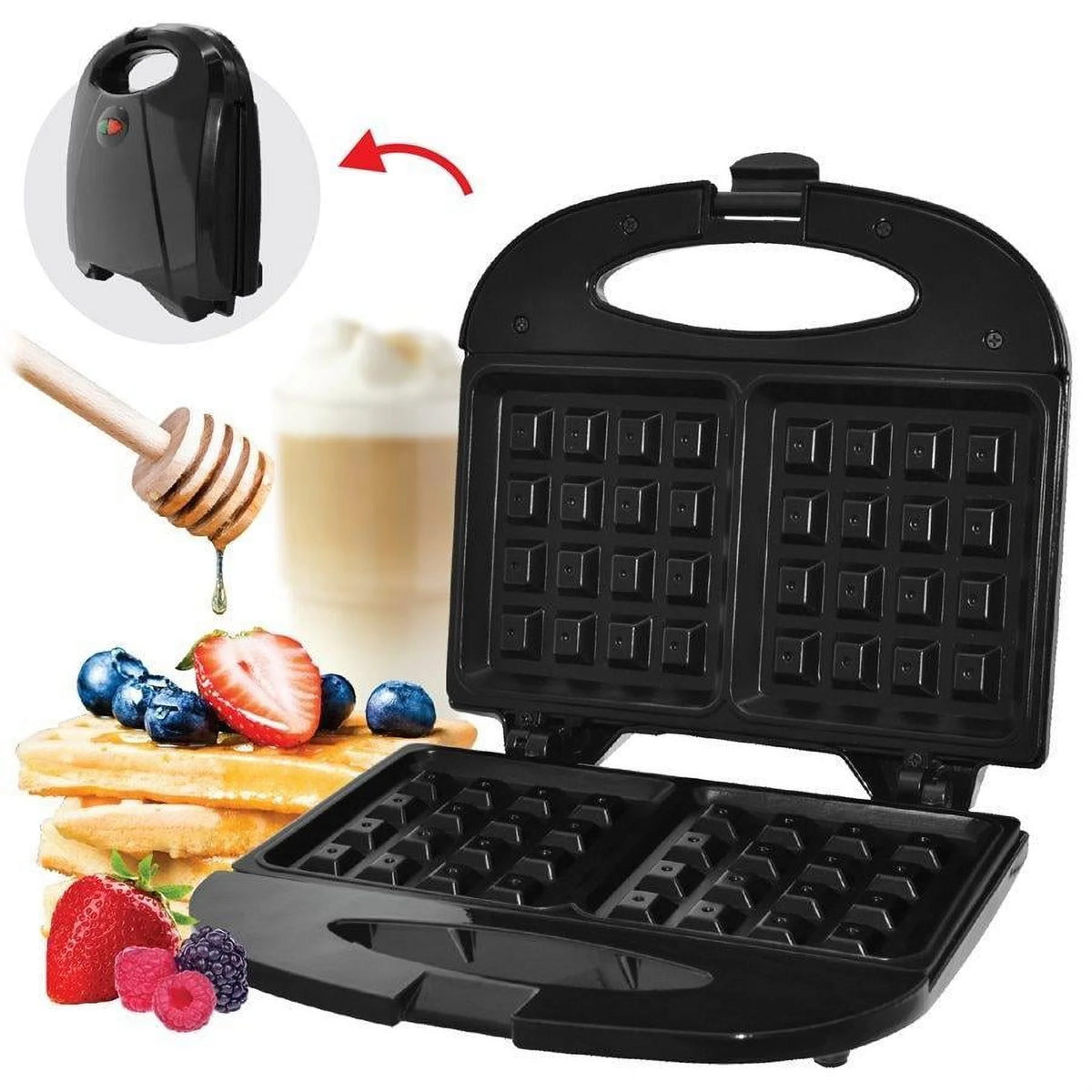 2 Slice Non-Stick Waffle Maker U646462