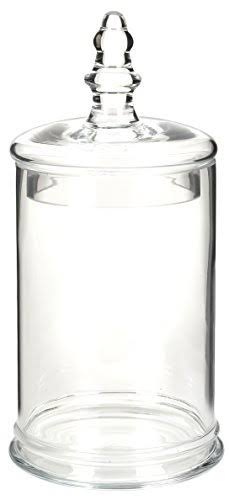 Glass Apothecary Jars, Clear, Set of 3 D97799