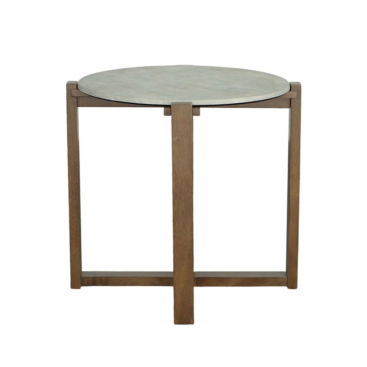 Round Wood End Table K614579