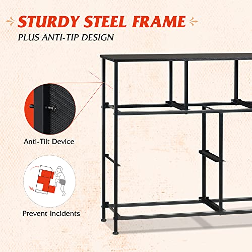 7 Drawer Dresser TV Stand with Metal Frame and Wood Top R2459