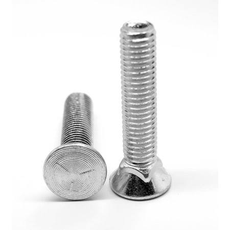 1/2 inch-13 x 2 1/4 inch Coarse Thread Grade 5 Plow Bolt Flat Head Medium Carbon Steel Zinc Plated Pk 300 K9243