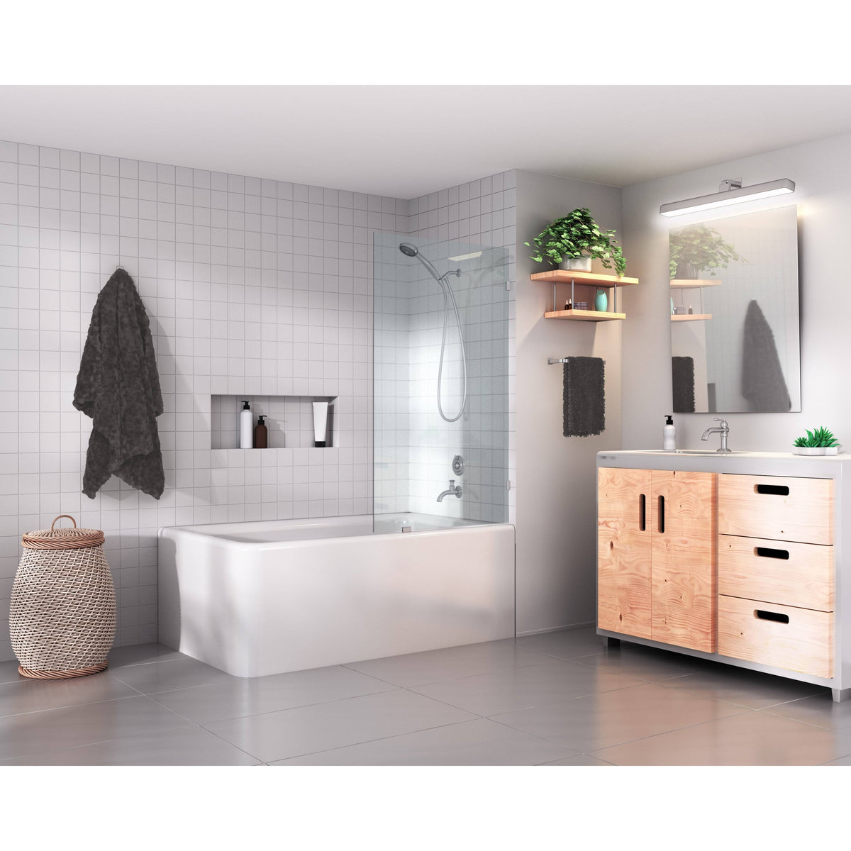 Frameless Shower Bath Fixed Panel I515