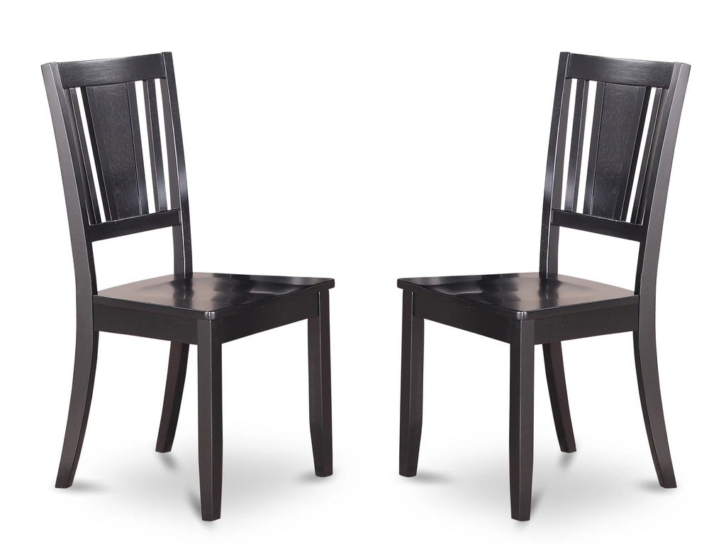 Black Wood Dining Chairs Set of 2 Q758
