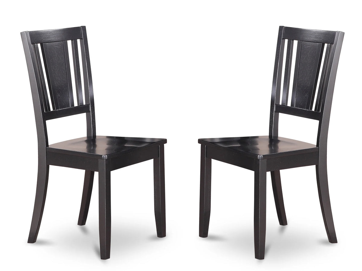 Black Wood Dining Chairs Set of 2 Q758