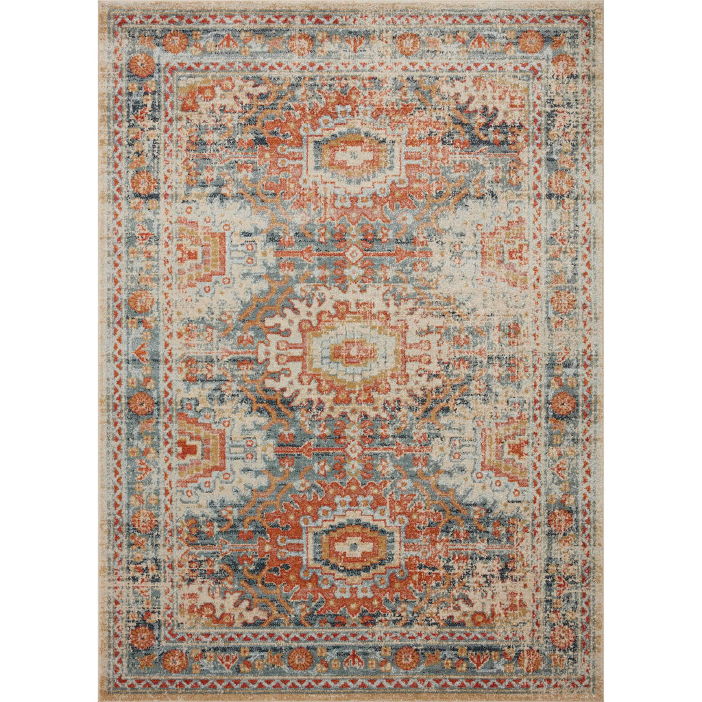Antiqued Distressed Area Rug 7'10" x 10' B327
