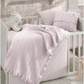 6 Piece Pink Crib Bedding Set F59566