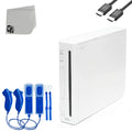 White Gaming Console With 2 Blue Gaming Controller + HDMI Cable G313333