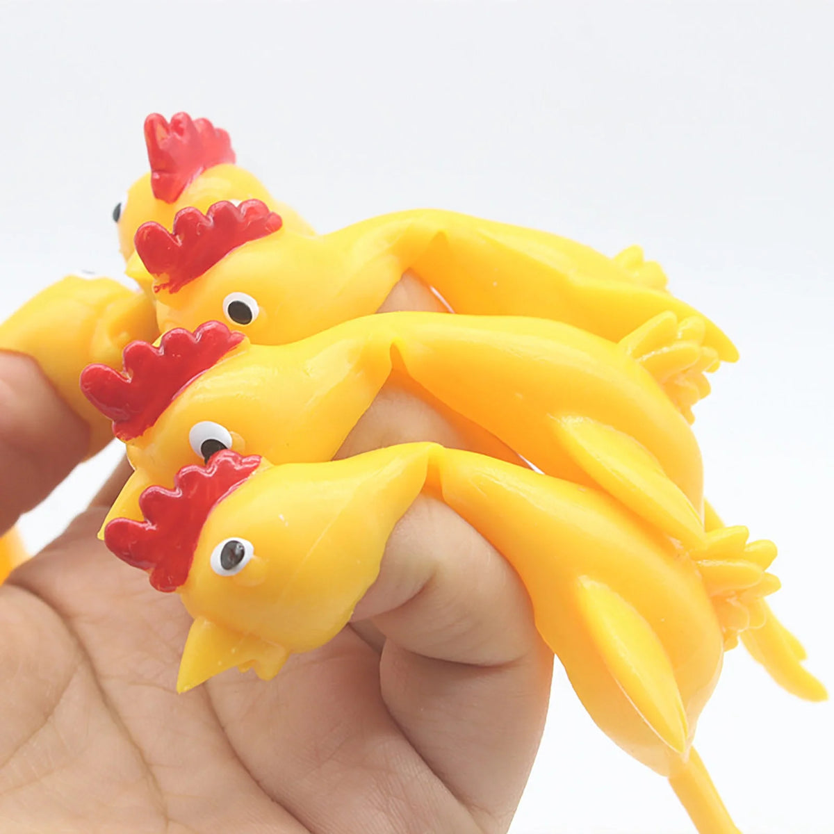 16 PCS Rubber Chicken Flying Toy B84272
