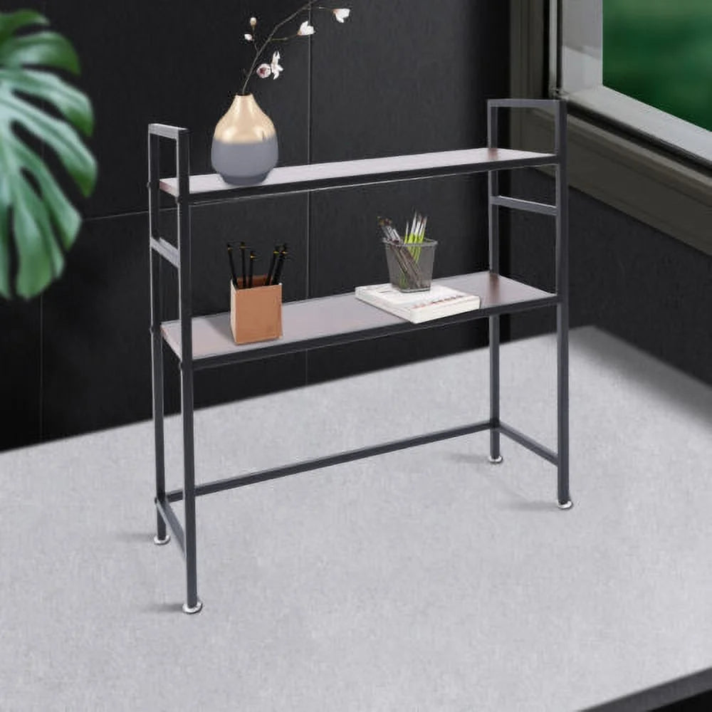 Wood Countertop Hutch Bookshelf 2PCS B380