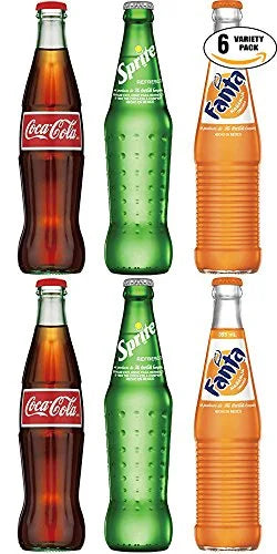 12 fl oz Glass Bottles (Pack of 6, Total of 72 Oz) E5740