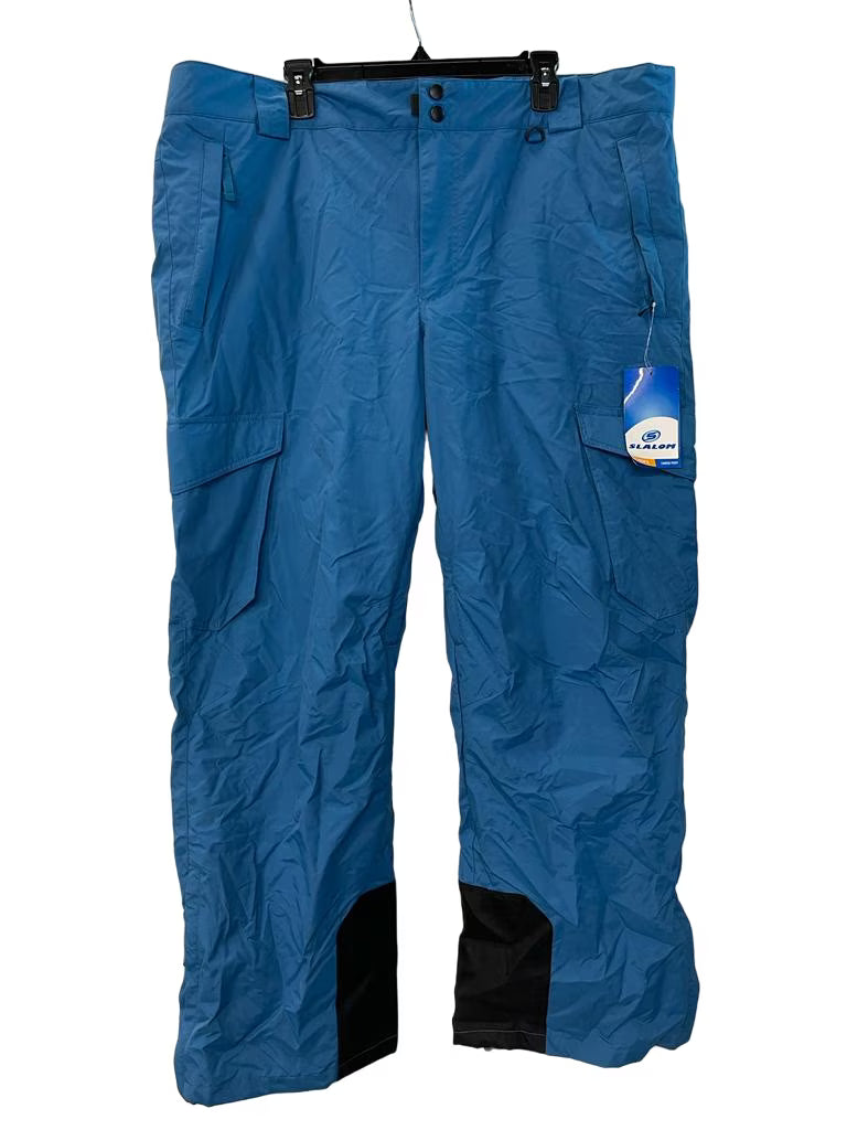 Black Insulated Side-Zip Snow Cargo Pant A861