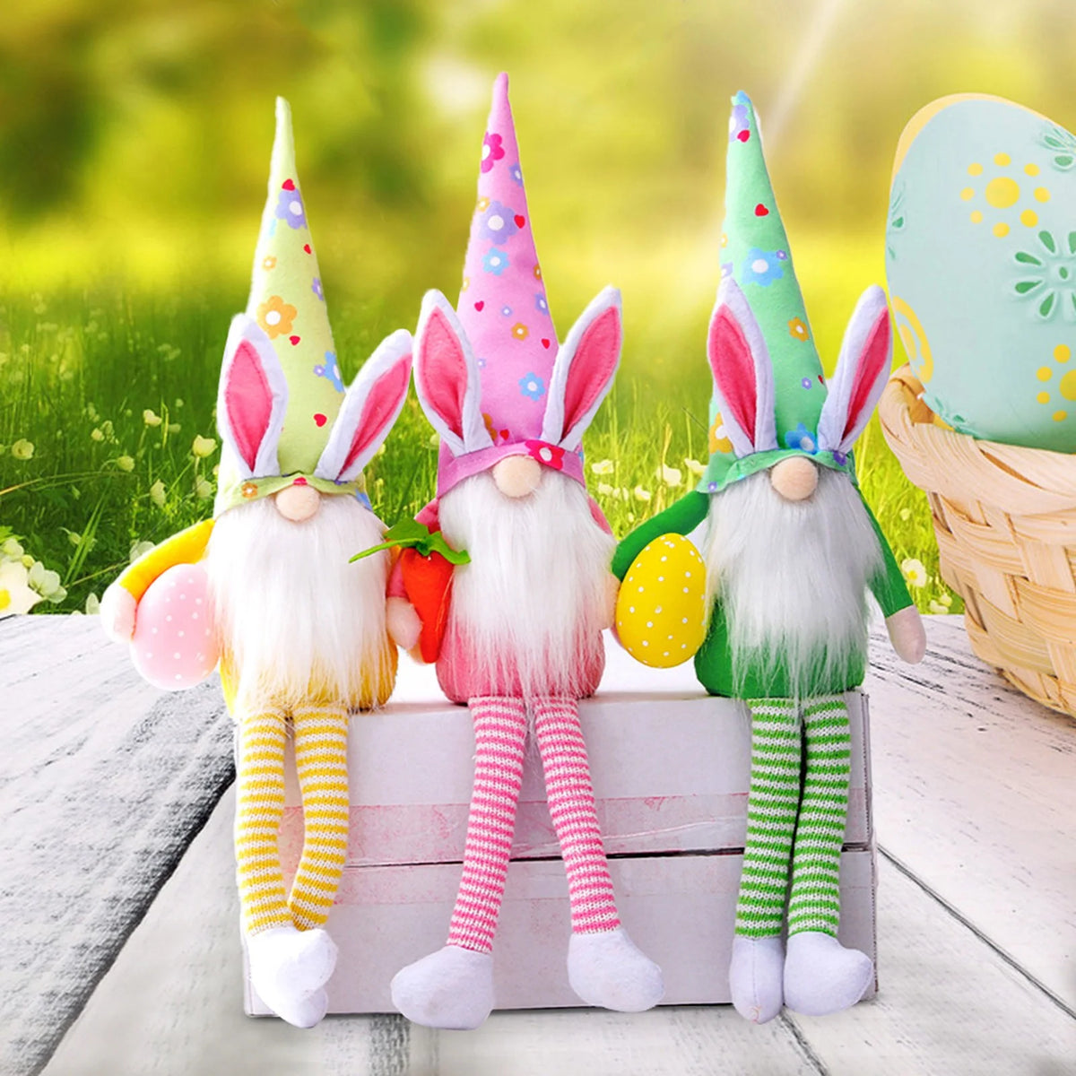 Jasmine Ornament Easter Bunny Carrot Doll Decoration 1PC N459