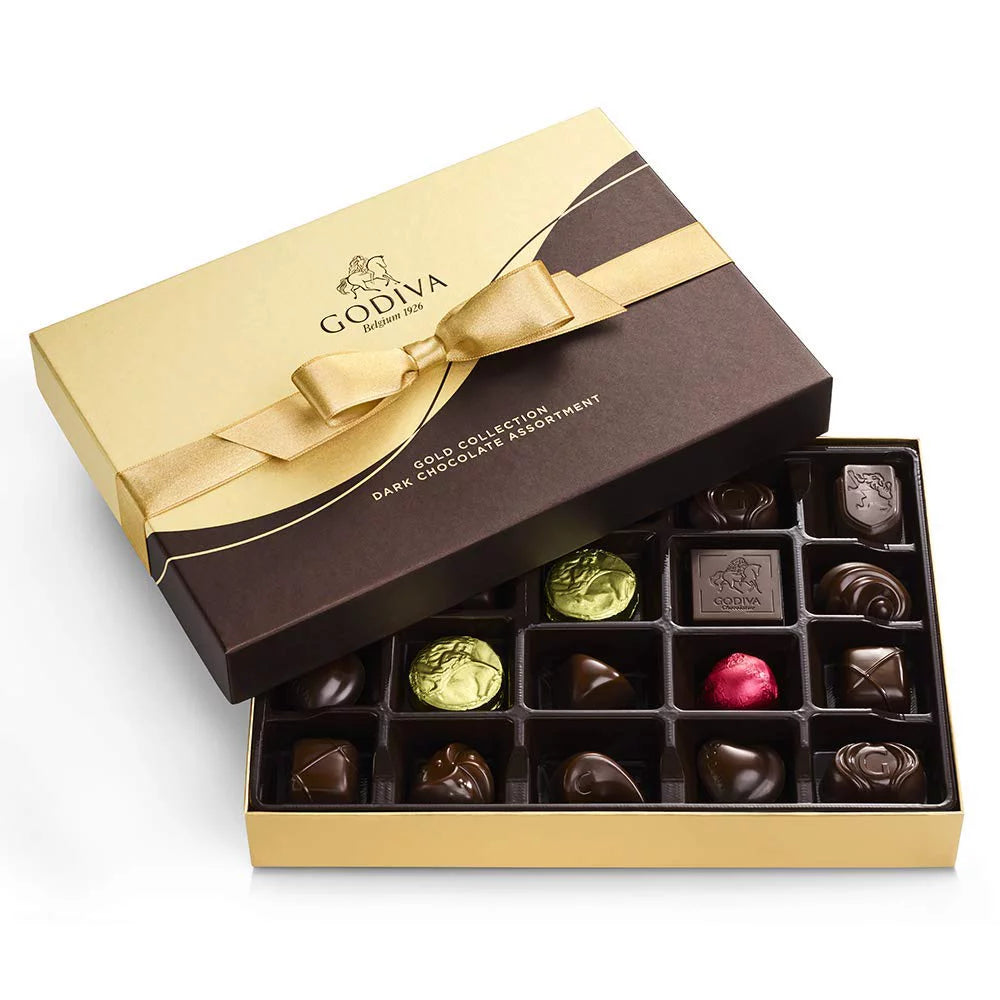 Dark Chocolate Gift Box, 22 Count, 1 Oz C667459