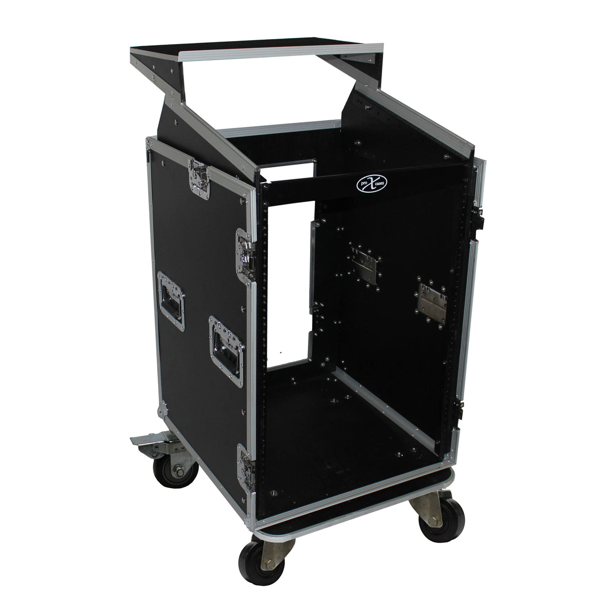 16U Rack 10U Top Mixer DJ Combo Flight Case with Laptop Shelf P78267