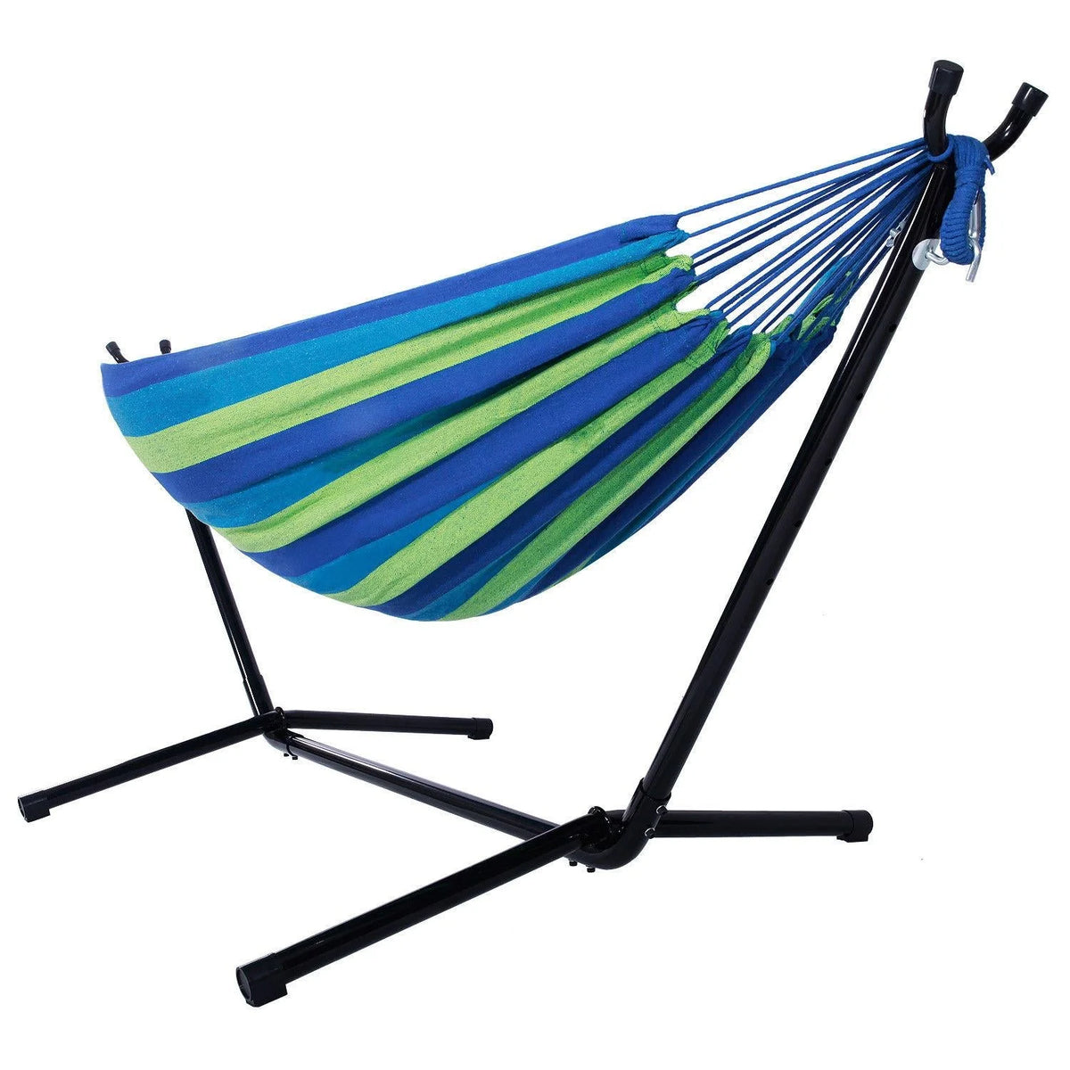 2-Person Portable Hammock with Canvas and Metal Stand Z3977