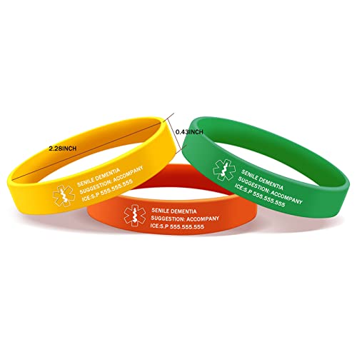 Silicone Emergency ID Bracelet R9705