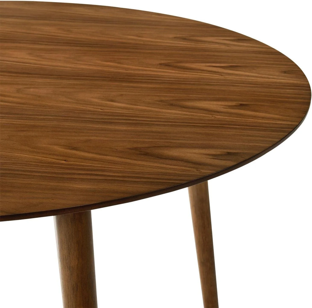 42" Round Walnut Wood Dining Table P1556