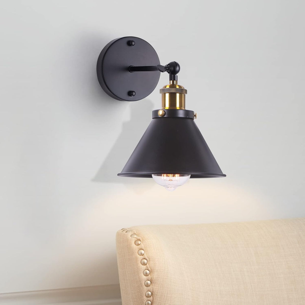 Matte Black 2 Lights Bathroom Vanity Light Fixture Wall Sconce G80066