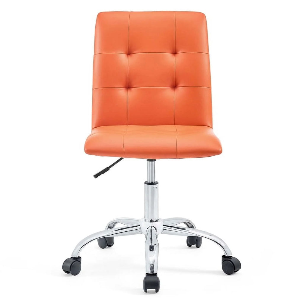 Orange Faux Leather Swivel Office Chair K78507