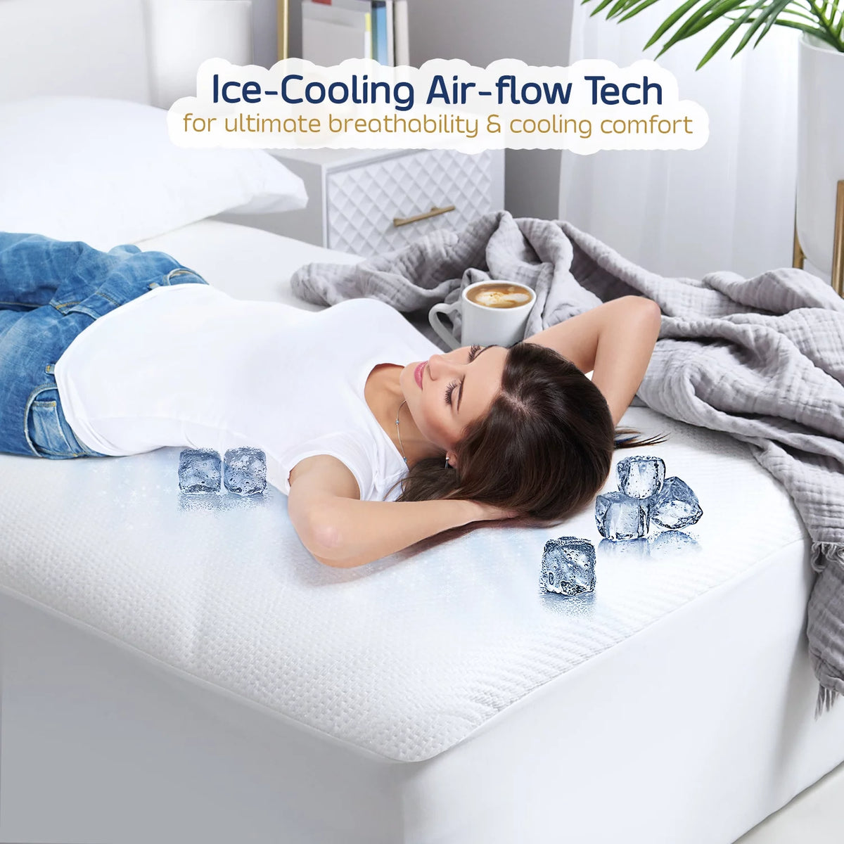 Cooling Waterproof Mattress Protector B9638