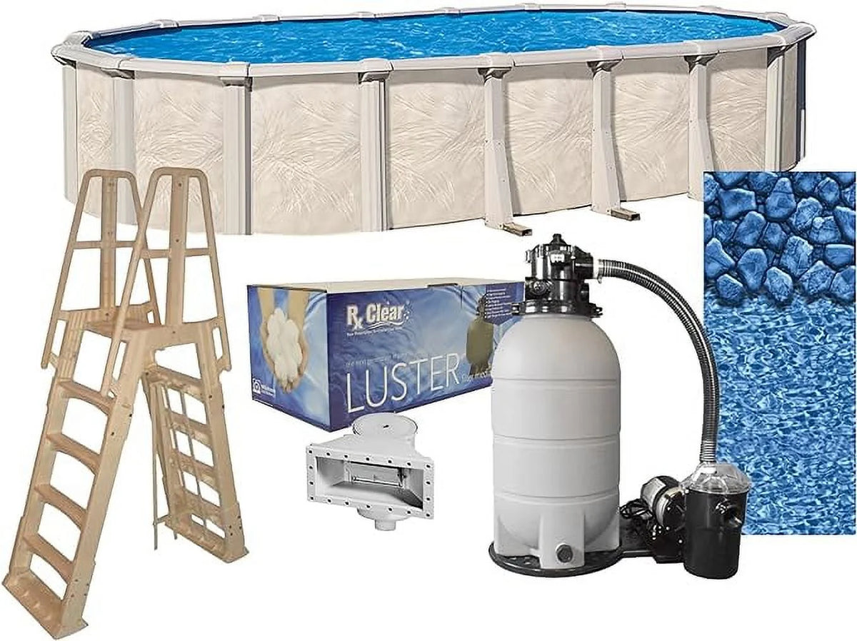 15' x 30' Oval x 52 Swimming Pool Kit with 25 Gauge Liner R792
