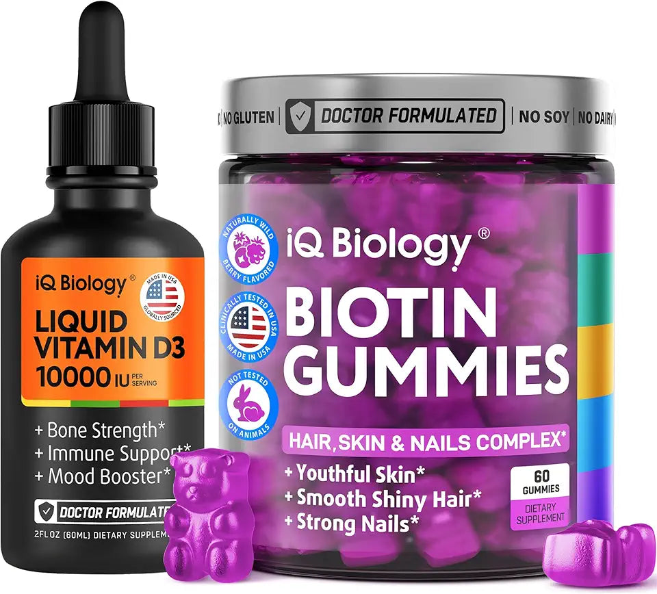 Biotin Gummies & Vitamin D3 Bundle F91455