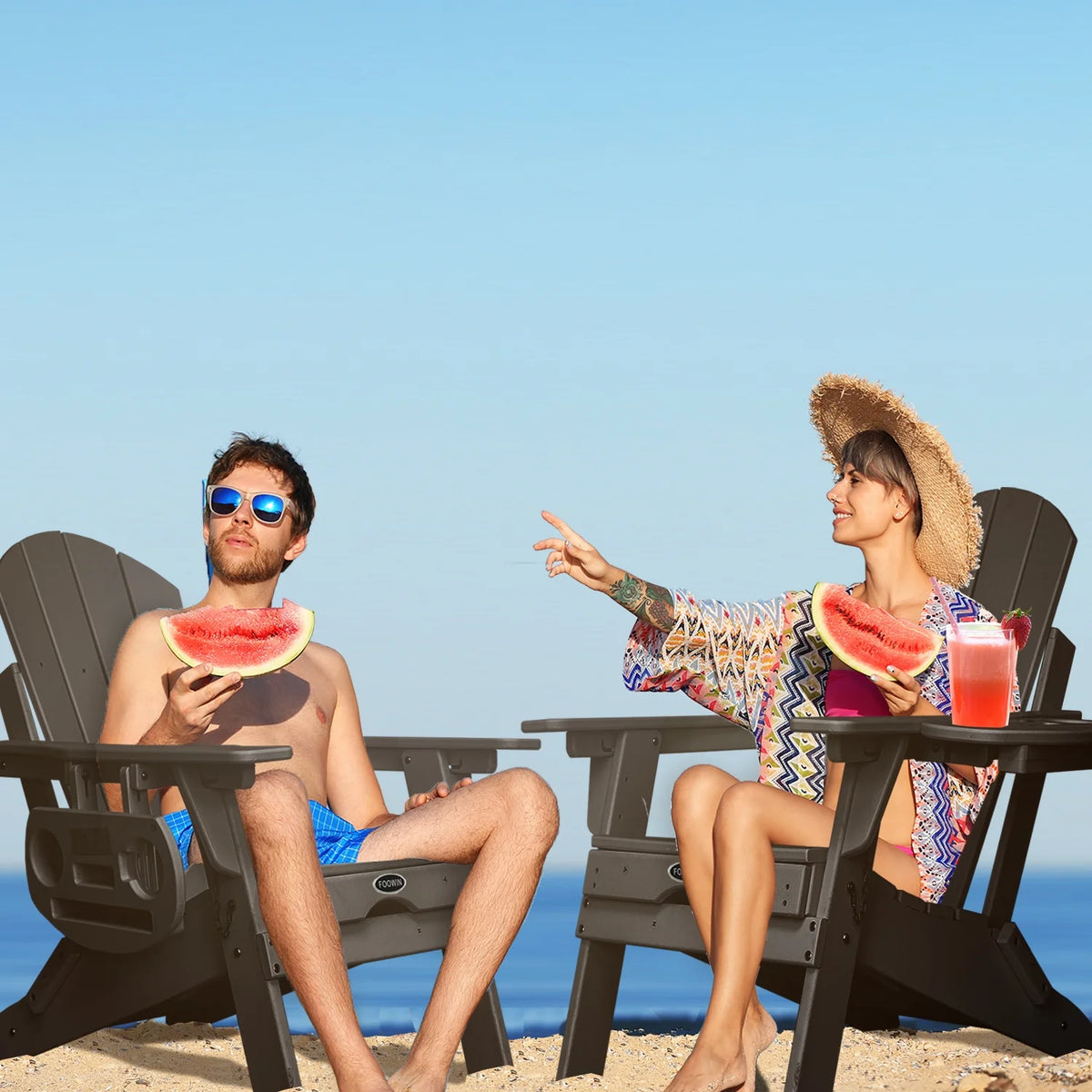 Folding Adirondack Chair with Ottoman R76304