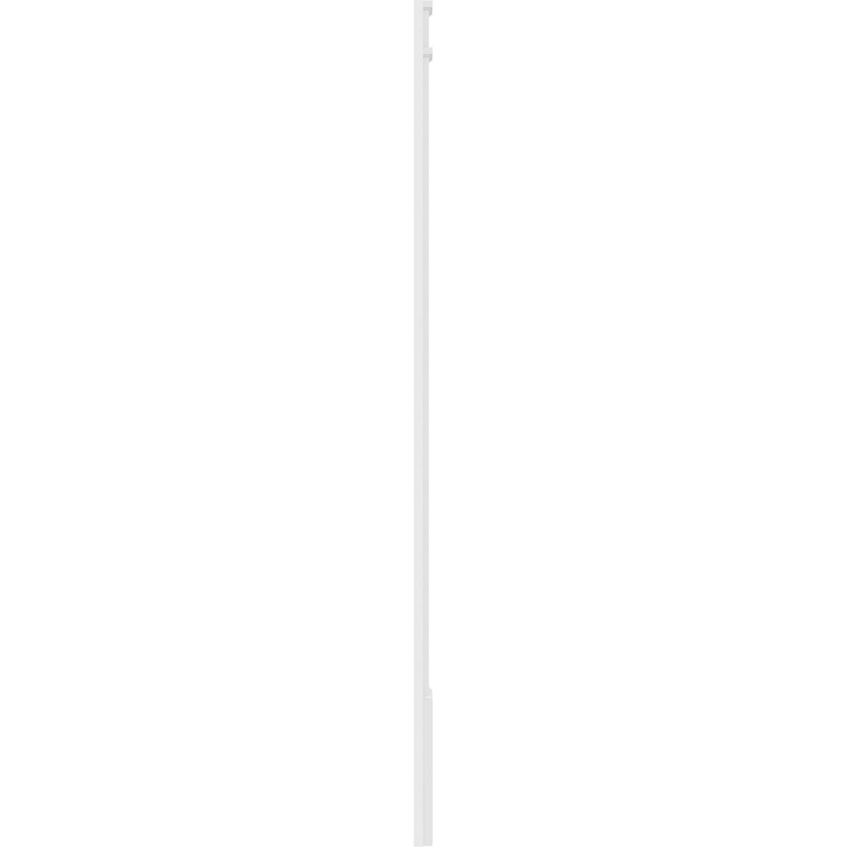 Two Equal Flat Panel PVC Pilaster with Decorative Capital & Base (Pair) W99082