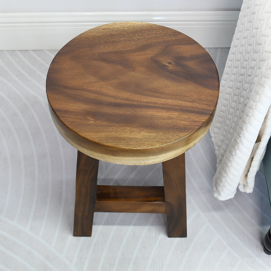 Small Round Wood Stool Side Table Z35631