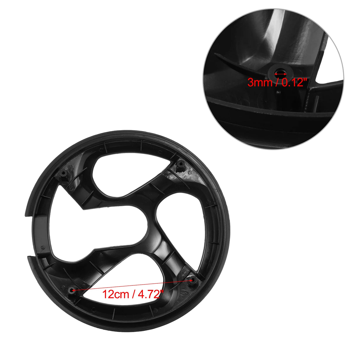 Black Bicycle Bike Chain Wheel Cover Protector W43657