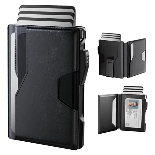 Alaska Black Slim Leather Bifold Wallet S7845