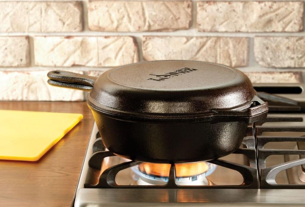 10.25 Black Cast Iron Combo Cooker Pack of 2 O10750