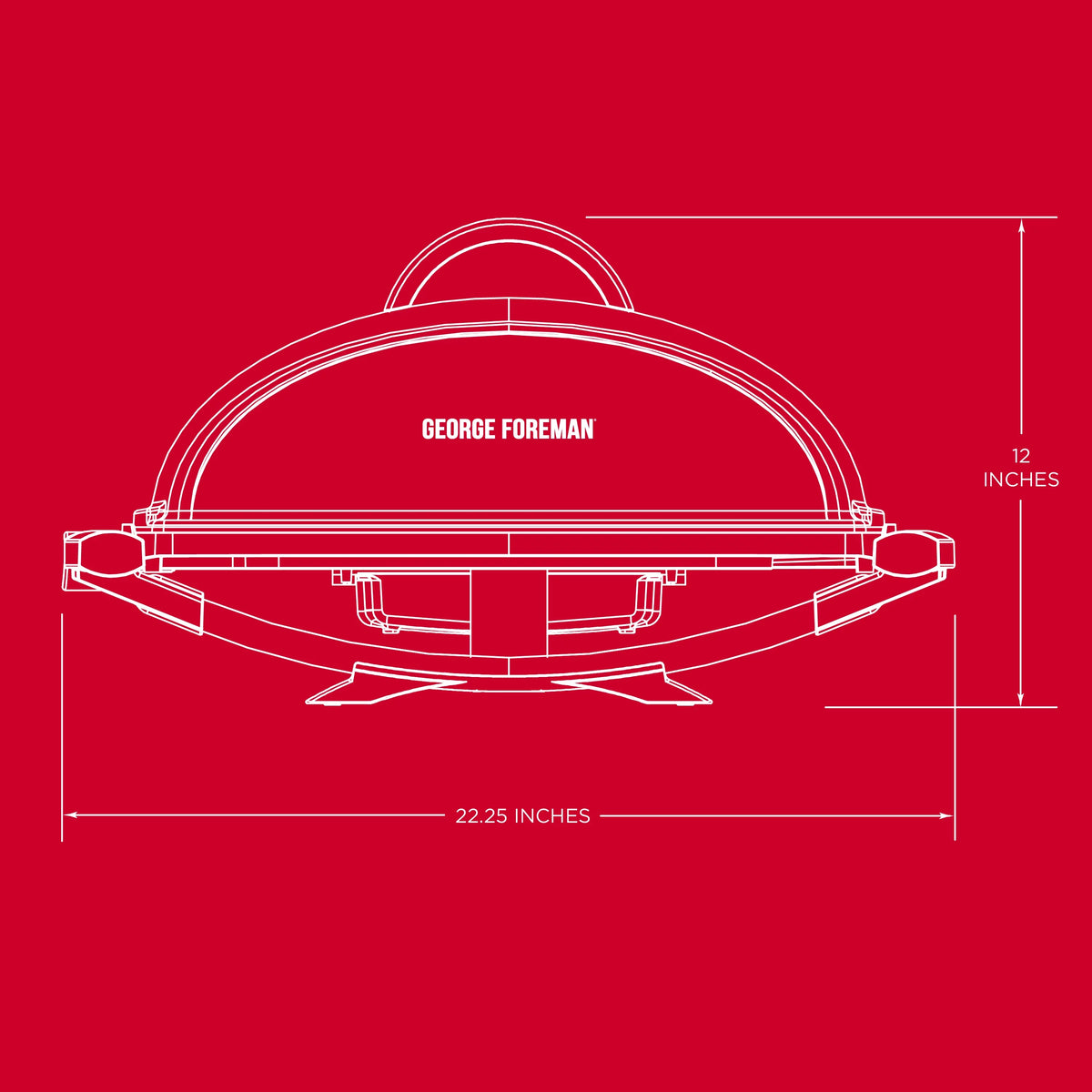Red Electric Grill F5220