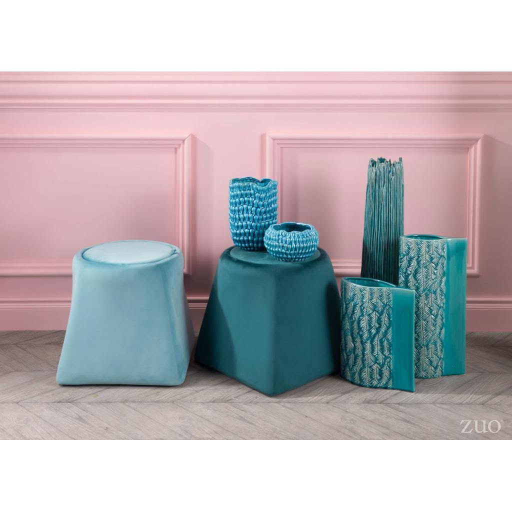 Green Velvet Ottoman V720